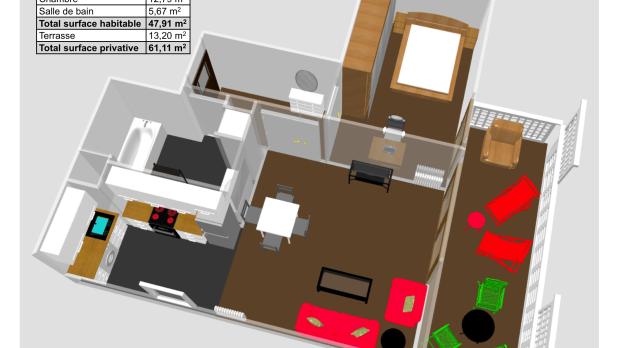A LOUER - Boulogne - 2 pièces avec terrasse - 48 m²