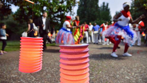 Retraite aux flambeaux dans le Parc le 13 juillet