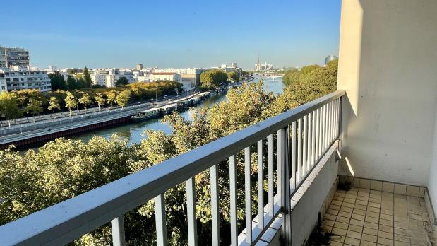 Île Saint-Germain - 2 pièces étage élevé sur Seine - 49 m²